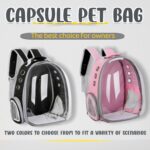 Cat Backpack Bubble, Cats and Dogs Pet Carrier Hard, Suitable for Cats Traveling Cat Bag Carrier, Transparent Outdoor Waterproof Spacecraft Pet Backpack Carrier(Black)